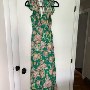 Floral Green Maxi Dress